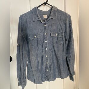 J Crew The Perfect Shirt denim/chambray shirt